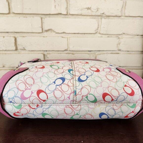 Nwot Coach Heritage Chelsea Signature Multi-Colored Shoulder Bag - Picture 11 of 16